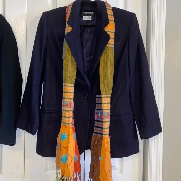 Size 10 petite ladies business casual jackets with bonus unbranded scarves - Picture 7 of 9